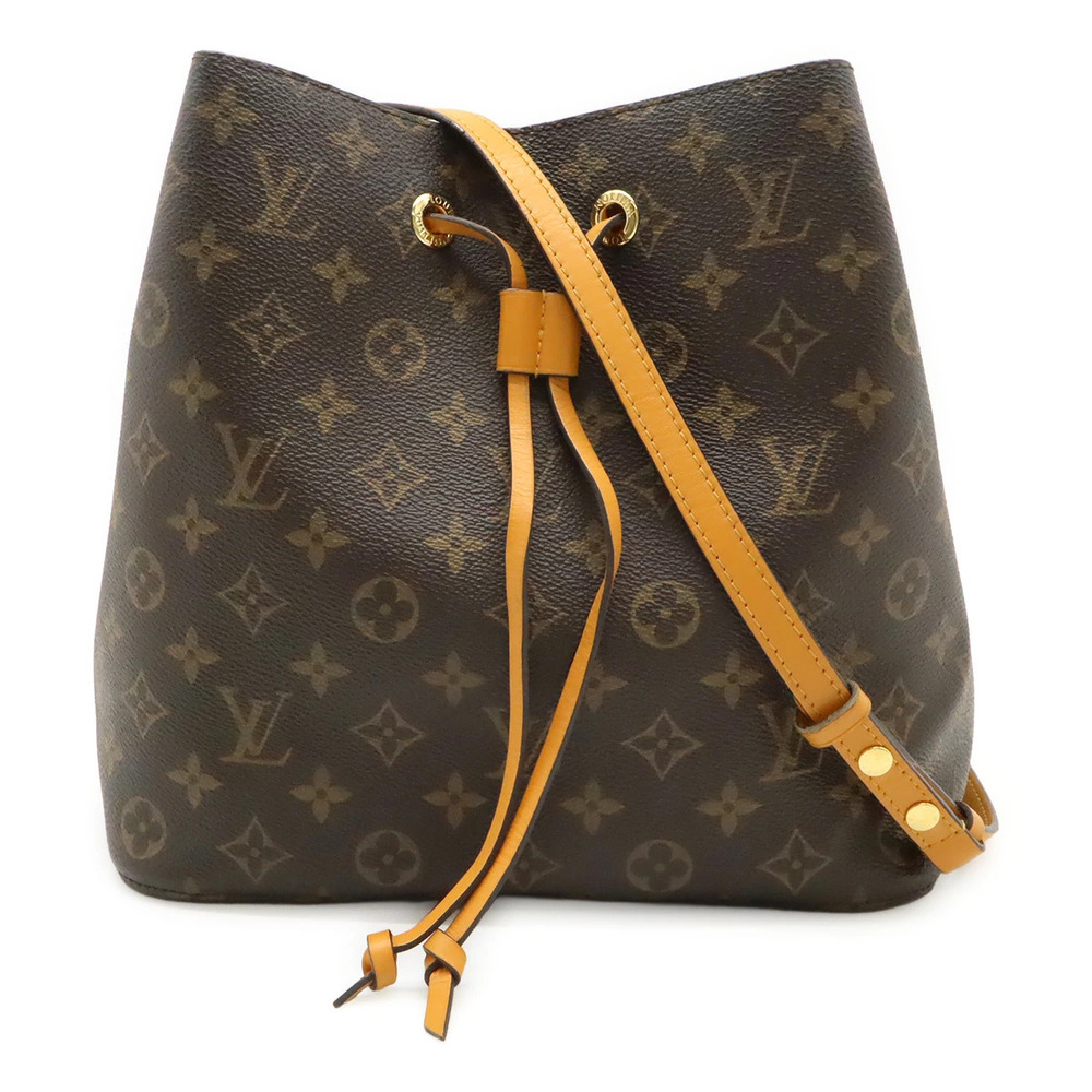 LOUIS VUITTON Monogram Neo Noe Shoulder Bag Hobo Drawstring Saffron Yellow